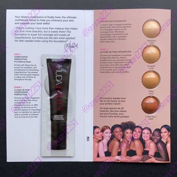 5️⃣/$25💛HUDA BEAUTY #FauxFilter Luminous Matte Foundation 4x Shades SEALED… - Picture 12 of 13